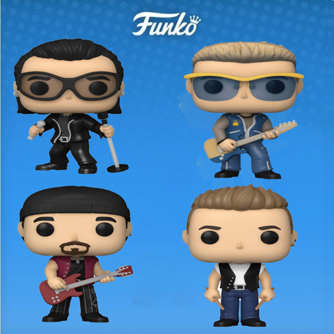ROCKS: U2 - ADAM, BONO, THE EDGE, LARRY (U.S. EXCLUSIVE) 4-PACK POP! BUNDLE
