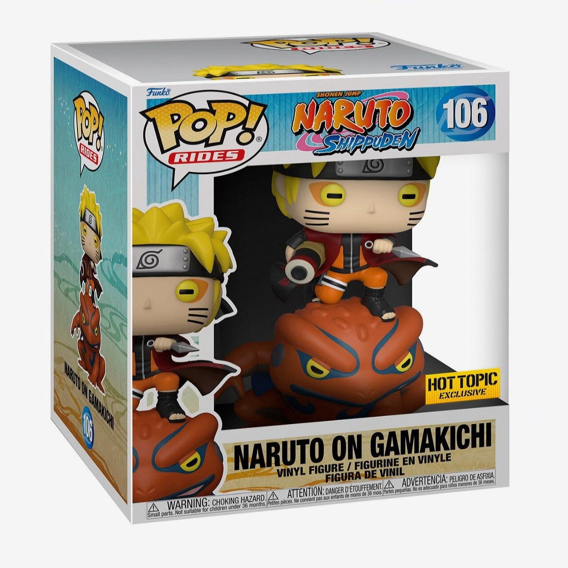 RIDES: NARUTO SHIPPUDEN- NARUTO ON GAMAKICHI (EXCLUSIVE) POP!