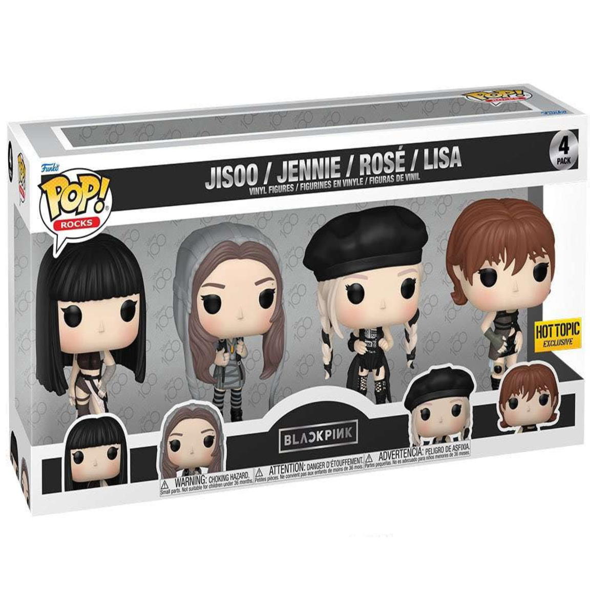 ROCKS: BLACKPINK  - JISOO, JENNIE, ROSE, LISA (PINK VENOM EXCLUSIVE) 4-PACK POP! SET