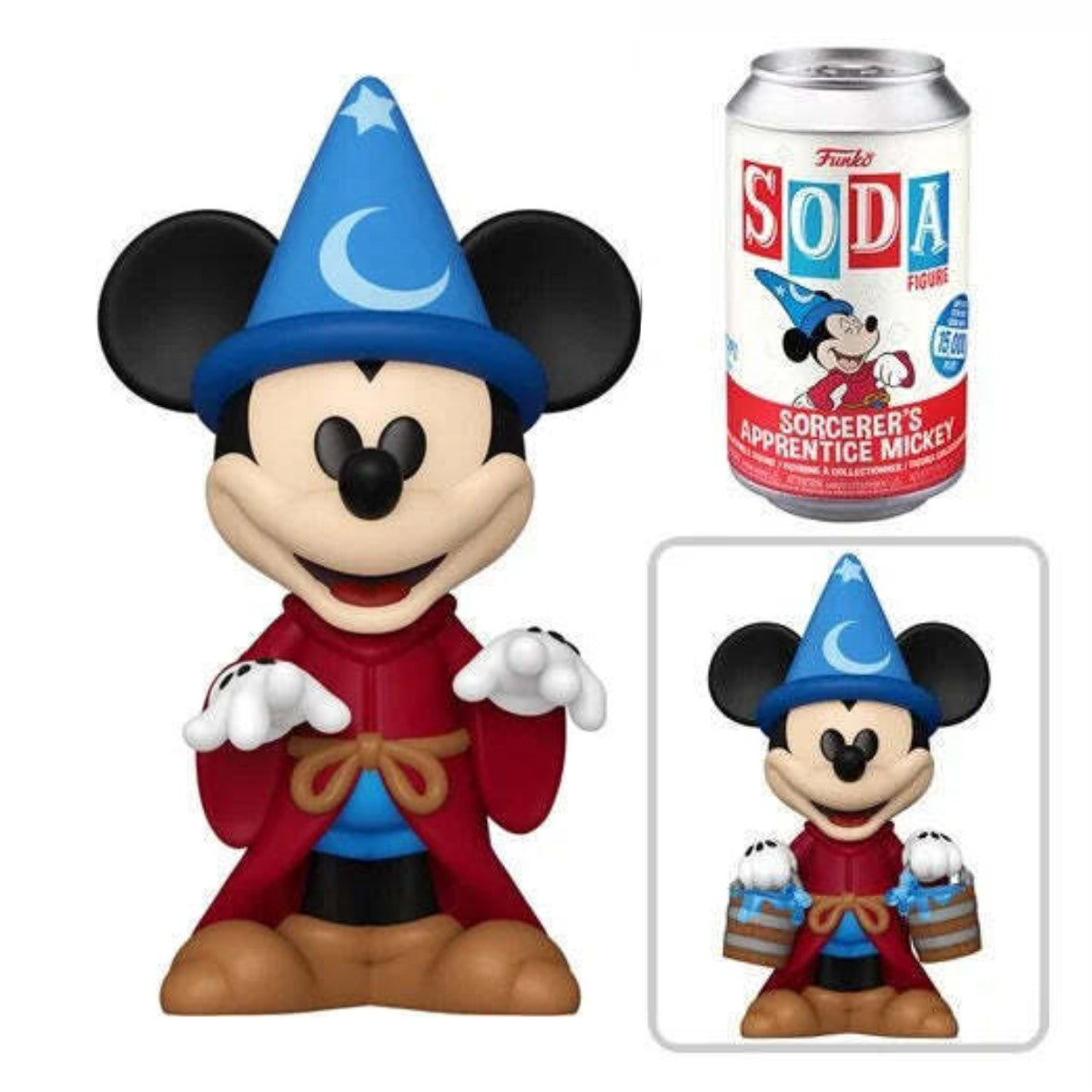 DISNEY: FANTASIA - SORCERER'S APPRENTICE MICKEY VINYL SODA FIGURE!