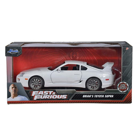 JADA TOYS: FAST & FURIOUS - BRIAN'S TOYOTA SUPRA (1: 24 SCALE WHITE DIE-CAST CAR)