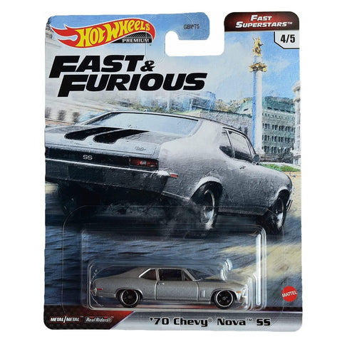 HOT WHEELS: FAST & FURIOUS FRANCHISE BEST - 70 CHEVY NOVA SS DIE CAST CAR