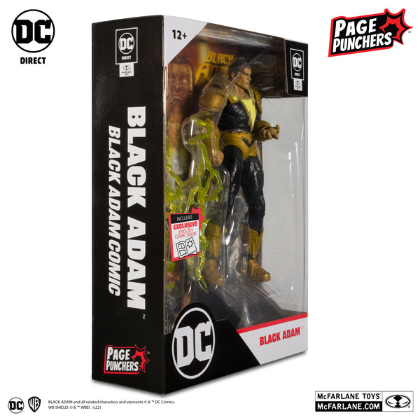 DC DIRECT: PAGE PUNCHERS - BLACK ADAM 7-INCH ACTION FIGURE WITH BLACK ADAM COMIC