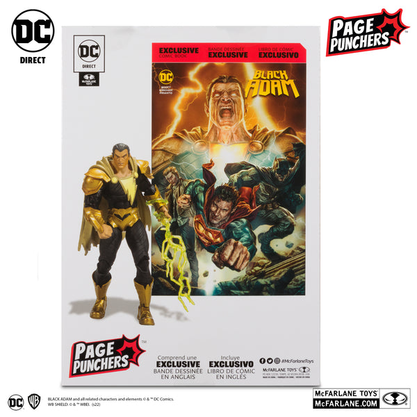 DC DIRECT: PAGE PUNCHERS - BLACK ADAM 7-INCH ACTION FIGURE WITH BLACK ADAM COMIC