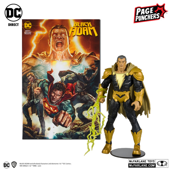 DC DIRECT: PAGE PUNCHERS - BLACK ADAM 7-INCH ACTION FIGURE WITH BLACK ADAM COMIC