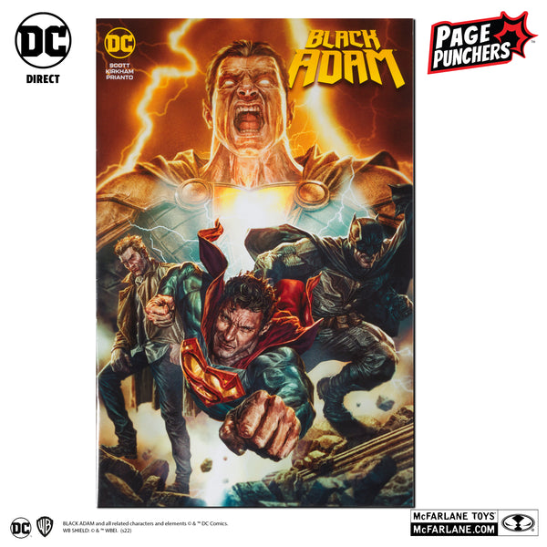 DC DIRECT: PAGE PUNCHERS - BLACK ADAM 7-INCH ACTION FIGURE WITH BLACK ADAM COMIC