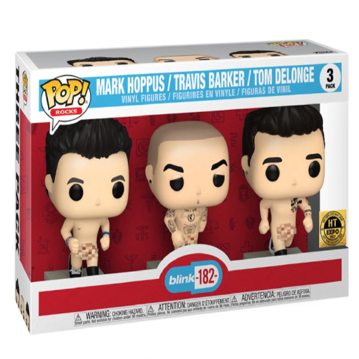 ROCKS: BLINK-182 - MARK HOPPUS, TRAVIS BARKER, TOM DELONGE 3-PACK POP! SET