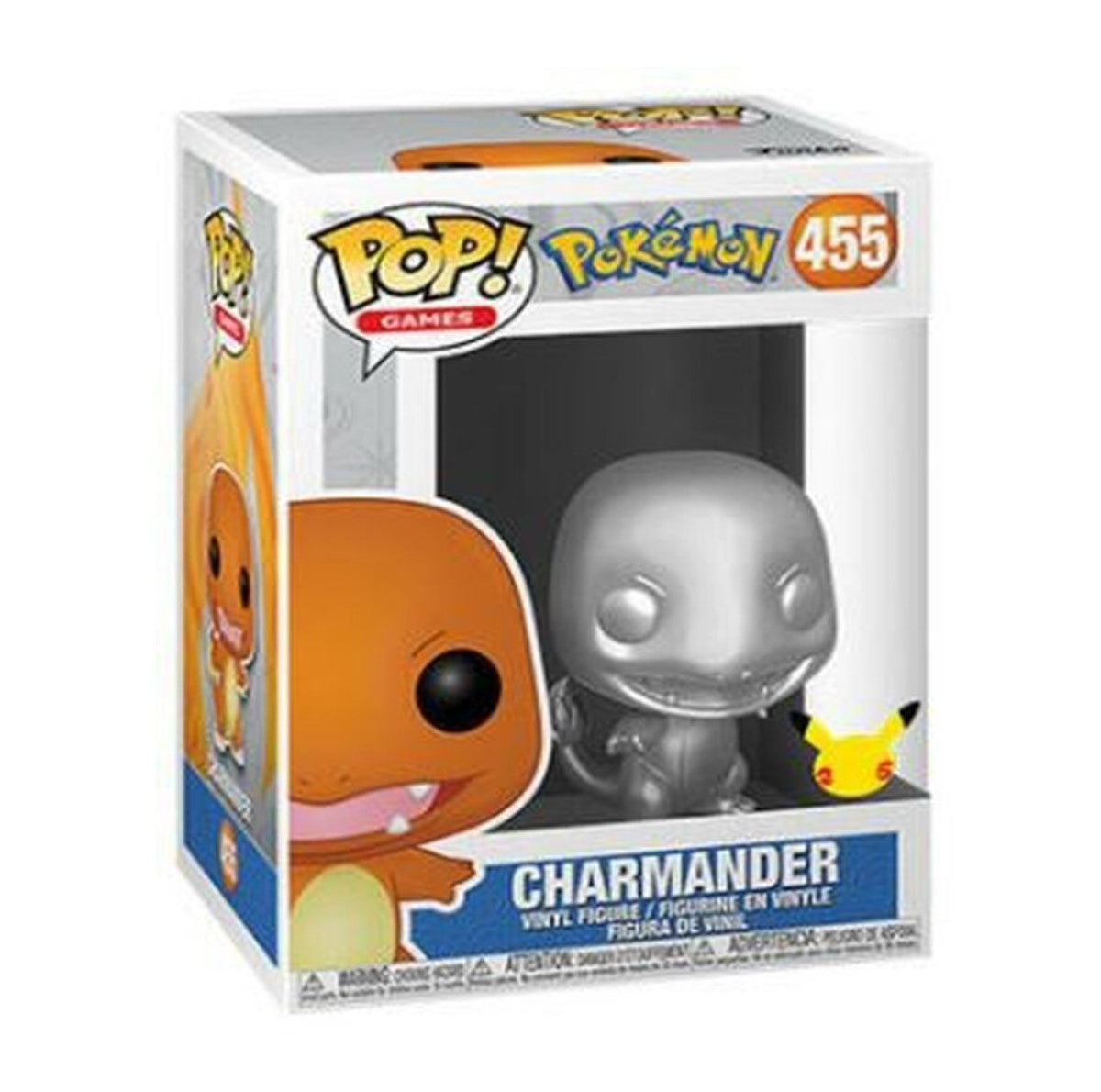 POKEMON - CHARMANDER (SILVER METALLIC) POP!