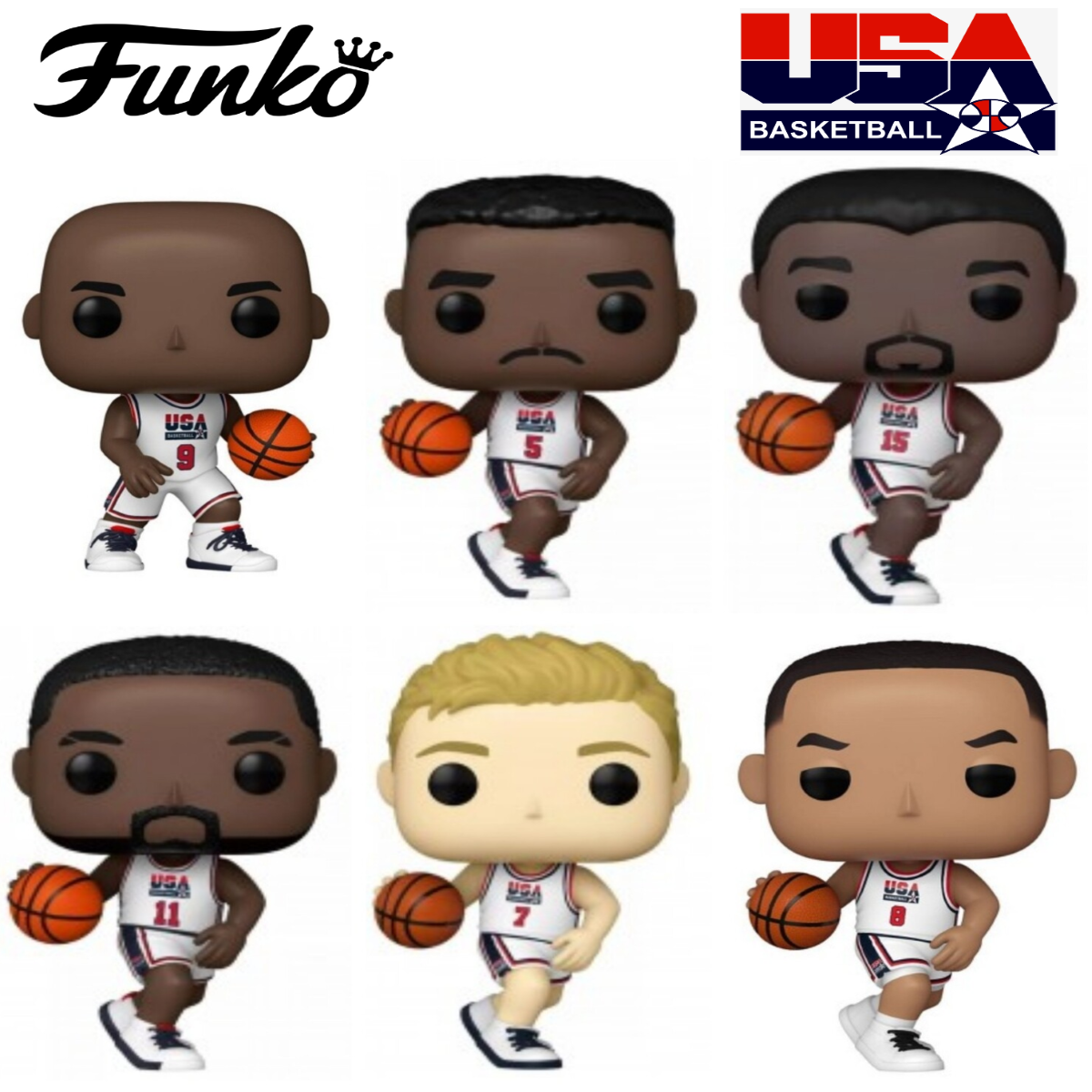 NBA BASKETBALL - U.S. DREAM TEAM EXCLUSIVE 6-PACK POP! BUNDLE