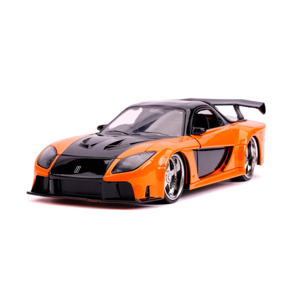 JADA TOYS: FAST & FURIOUS - HAN'S MAZDA RX-7 (1: 24 SCALE ORANGE DIE-CAST CAR)