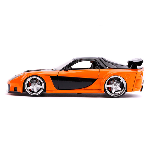 JADA TOYS: FAST & FURIOUS - HAN'S MAZDA RX-7 (1: 24 SCALE ORANGE DIE-CAST CAR)