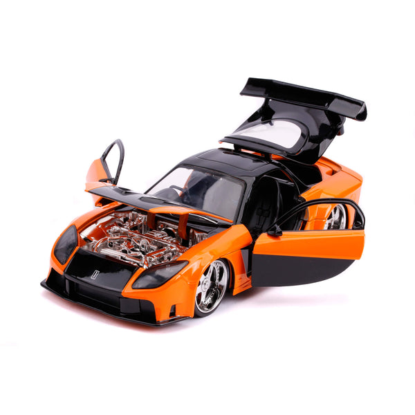 JADA TOYS: FAST & FURIOUS - HAN'S MAZDA RX-7 (1: 24 SCALE ORANGE DIE-CAST CAR)