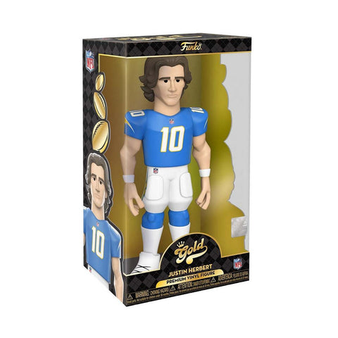 NFL FOOTBALL: LOS ANGELES CHARGERS - JUSTIN HERBERT 12-INCH GOLD PREMIUM VINYL FIGURE