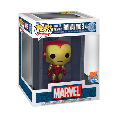 MARVEL HEROES: HALL OF ARMOR - IRON MAN MODEL 4 (PX EXCLUSIVE) DELUXE POP!