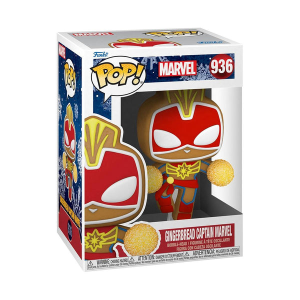 MARVEL: AVENGERS HOLIDAY - GINGERBREAD CAPTAIN MARVEL POP!