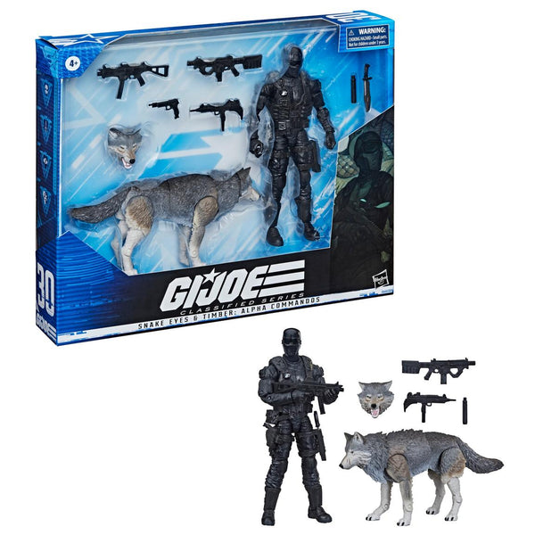 GI JOE CLASSIFIED SERIES: SNAKE EYES & TIMBER ALPHA COMMANDOS ACTION FIGURES