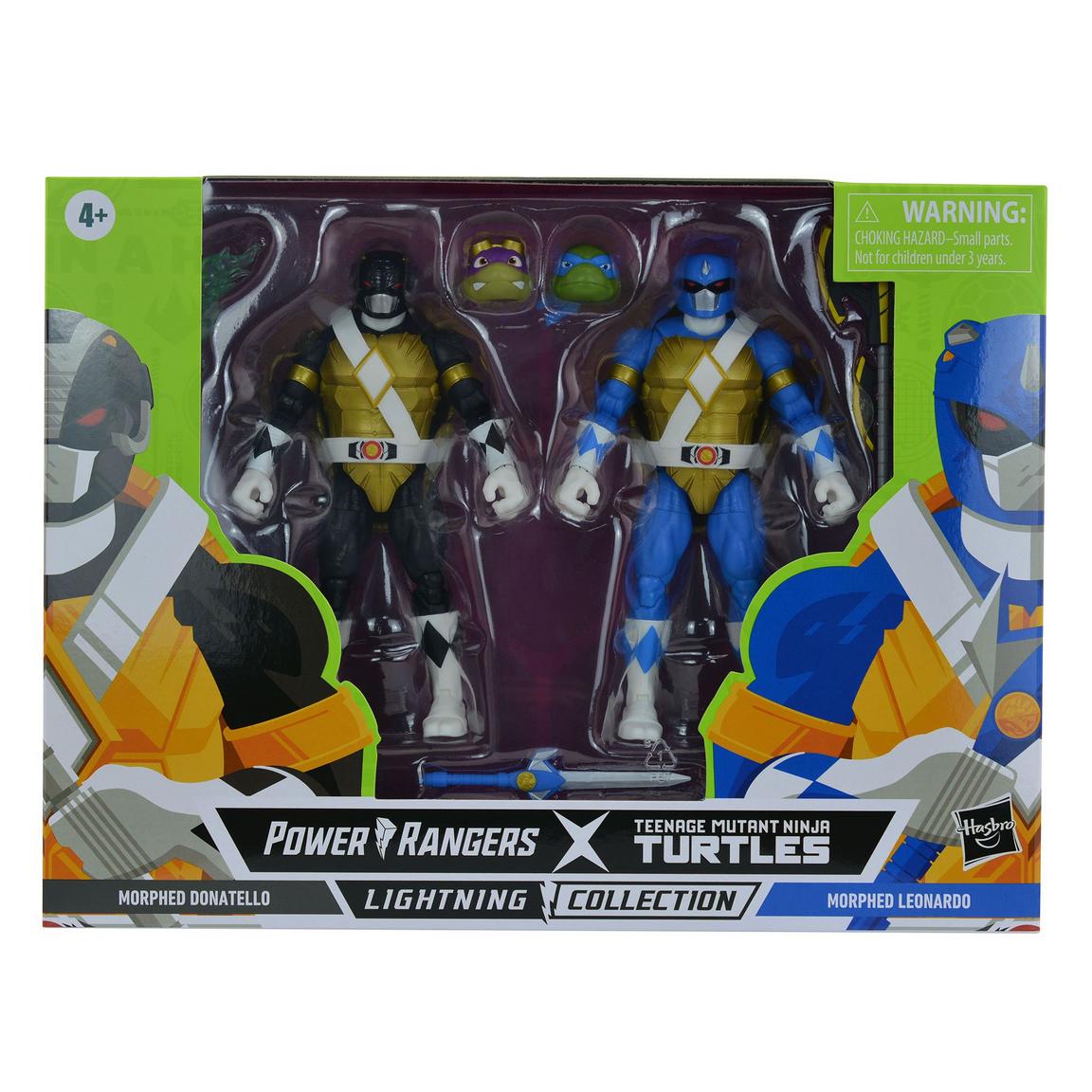 POWER RANGERS X TEENAGE MUTANT NINJA TURTLES - MORPHED DONATELLO AND MORPHER LEONARDO 6-INCH ACTION FIGURE