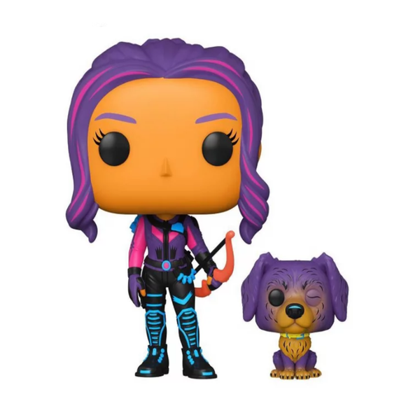 TELEVISION: HAWKEYE - KATE BISHOP WITH LUCKY THE PIZZA DOG (BLACK LIGHT EXCLUSIVE) POP!