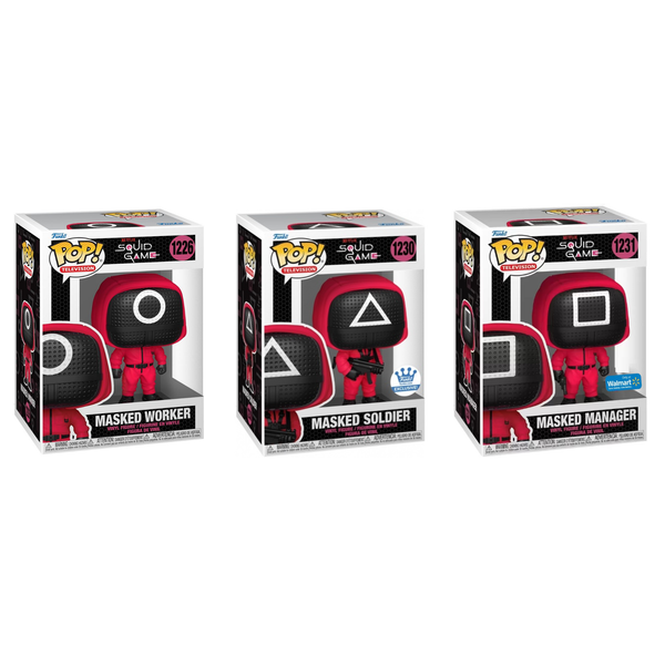 TELEVISION: SQUID GAME - MASKED WORKERS (EXCLUSIVE) 3-PACK POP! BUNDLE