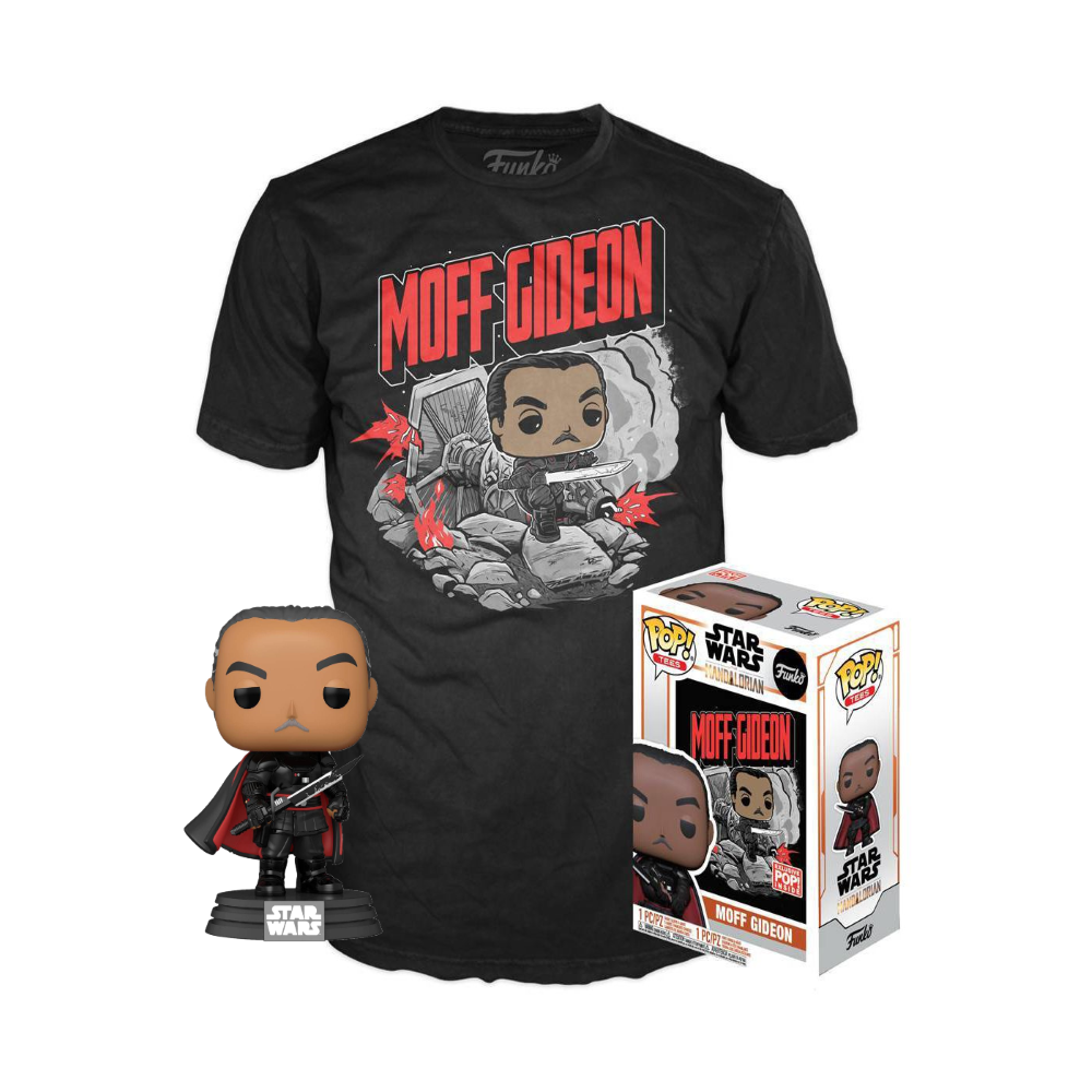 COLLECTOR'S BOX: STAR WARS THE MANDALORIAN - MOFF GIDEON (GITD) POP! & TEE (EXCLUSIVE)