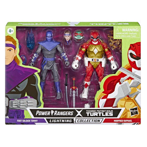 POWER RANGERS X TEENAGE MUTANT NINJA TURTLES - MORPHED RAPHAEL AND FOOT SOLDIER TOMMY 6-INCH ACTION FIGURES