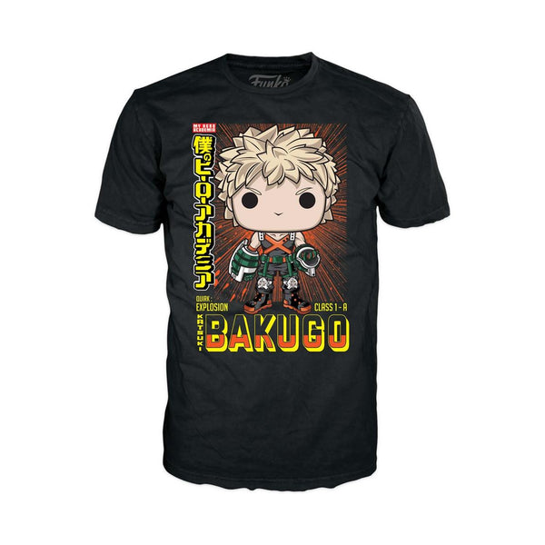 COLLECTOR'S BOX: MY HERO ACADEMIA - KATSUKI BAKUGO (METALLIC) POP! & TEE (EXCLUSIVE)