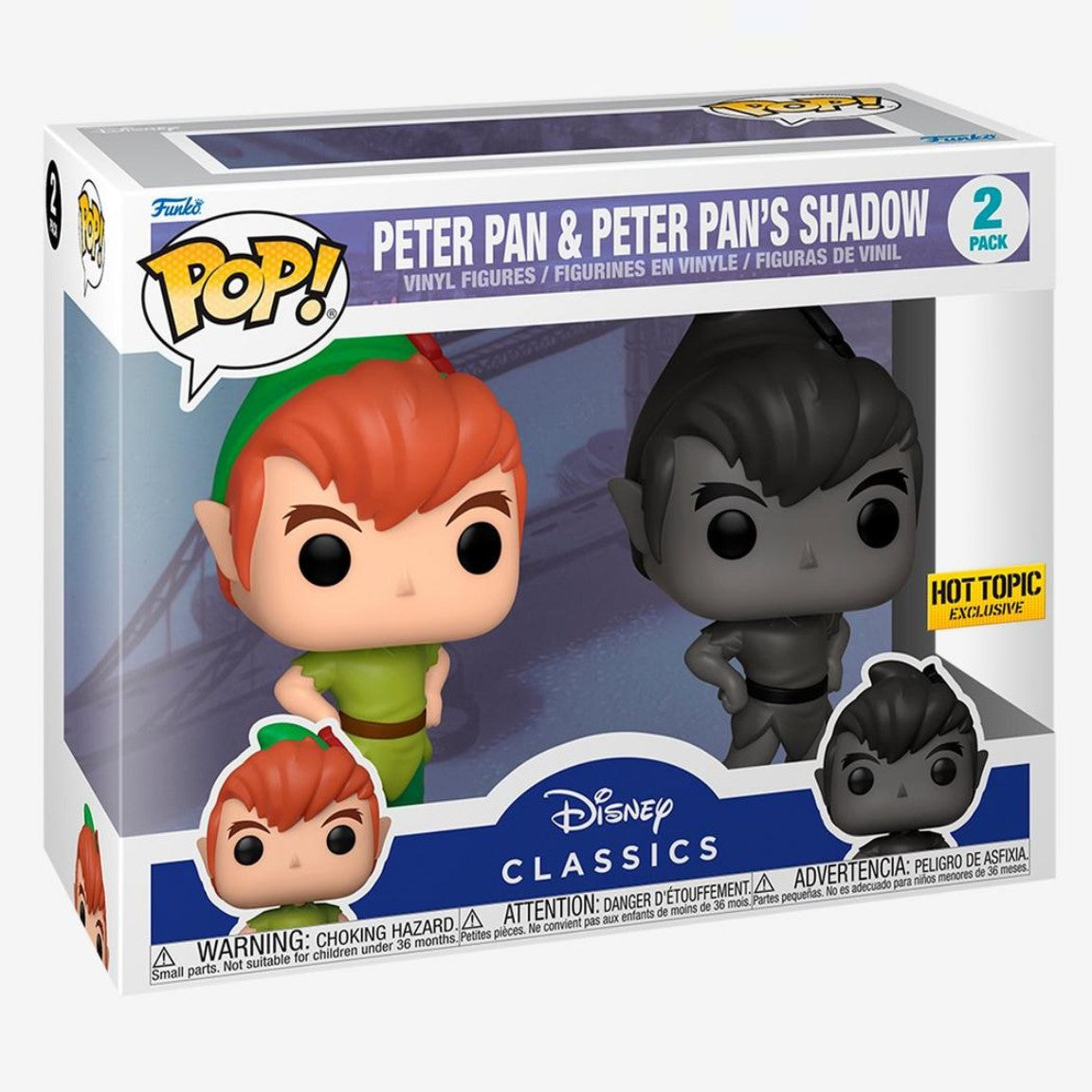 DISNEY: PETER PAN - PETER & SHADOW 2-PACK POP! SET