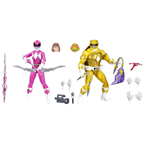 POWER RANGERS X TEENAGE MUTANT NINJA TURTLES - MORPHED APRIL O'NEIL AND MORPHER MICHELANGELO 6-INCH ACTION FIGURE