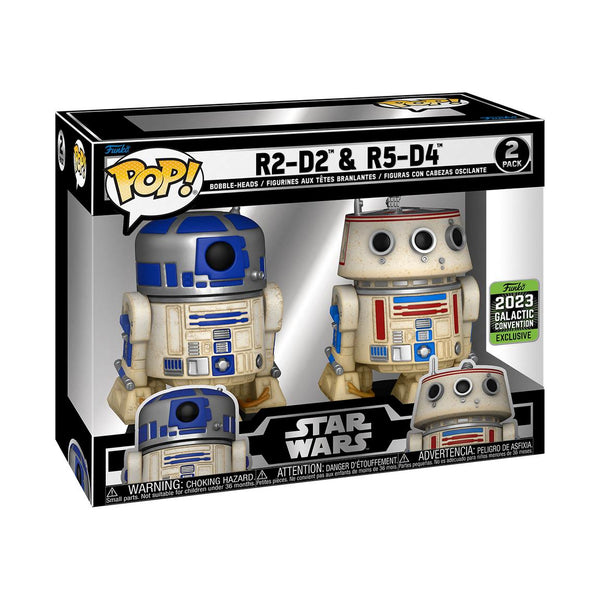 STAR WARS: CELEBRATION 2023 - R2-D2 & R5-D4 (GALACTIC CONVENTION EXCLUSIVE) POP!