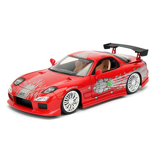 JADA TOYS: FAST & FURIOUS - DOM'S MAZDA RX-7 (1: 24 SCALE RED DIE-CAST CAR)