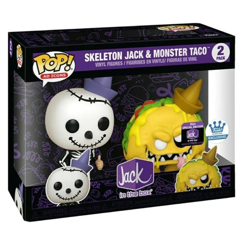 AD ICONS: JACK IN THE BOX - SKELETON JACK & MONSTER TACO (2-PACK EXCLUSIVE) POP! SET