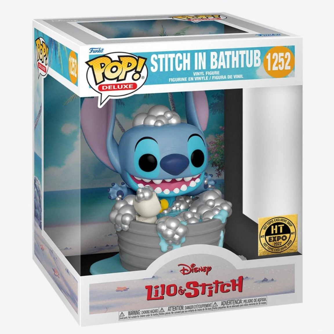 DISNEY: LILO & STITCH - STITCH IN BATHTUB (EXPO EXCLUSIVE) DELUXE POP!