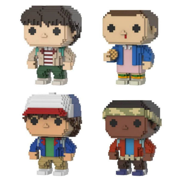 TELEVISION: STRANGER THINGS - ELEVEN WITH EGGOS, MIKE, DUSTIN & LUCAS (8-BIT EXCLUSIVE) 4-PACK POP! SET