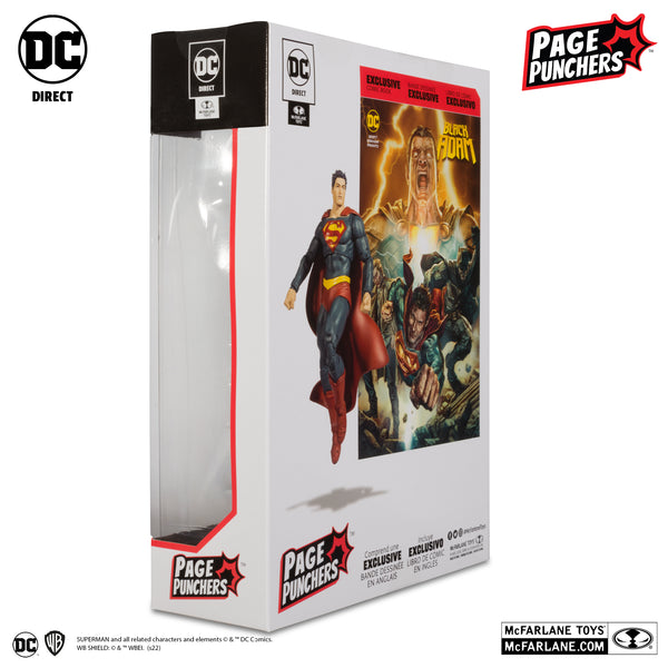 DC DIRECT: PAGE PUNCHERS - SUPERMAN 7-INCH ACTION FIGURE WITH BLACK ADAM COMIC