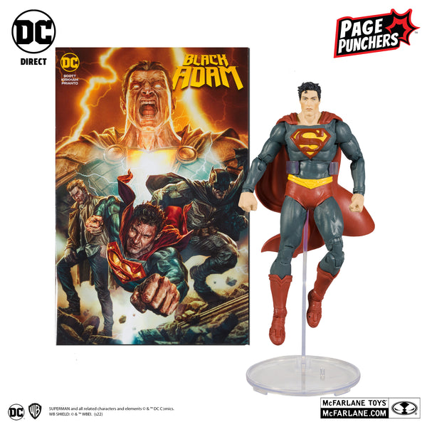 DC DIRECT: PAGE PUNCHERS - SUPERMAN 7-INCH ACTION FIGURE WITH BLACK ADAM COMIC