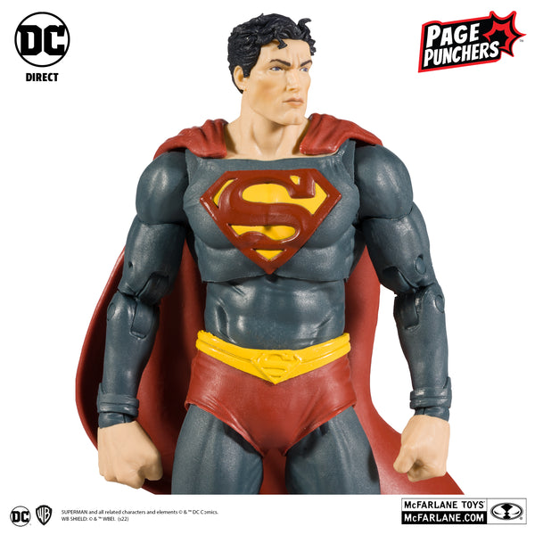 DC DIRECT: PAGE PUNCHERS - SUPERMAN 7-INCH ACTION FIGURE WITH BLACK ADAM COMIC