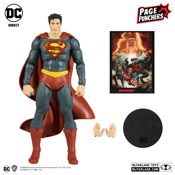 DC DIRECT: PAGE PUNCHERS - SUPERMAN 7-INCH ACTION FIGURE WITH BLACK ADAM COMIC