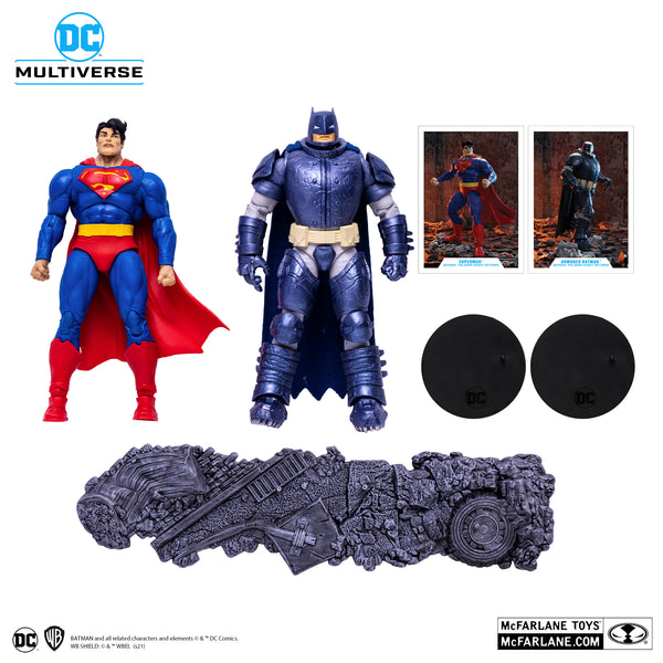 DC MULTIVERSE: BATMAN THE DARK KNIGHT RETURNS - SUPERMAN VS ARMORED BATMAN 7-INCH ACTION FIGURES