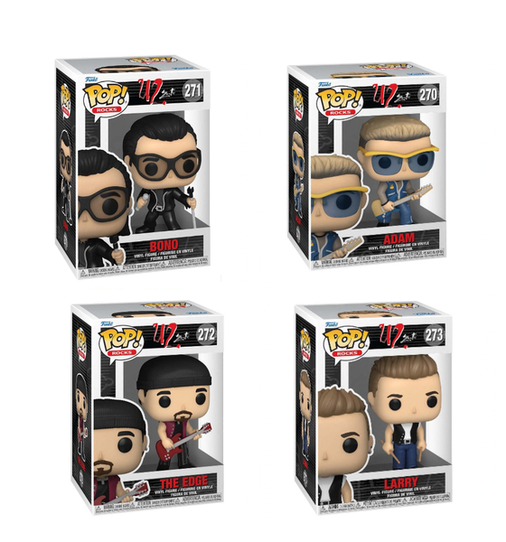 ROCKS: U2 - ADAM, BONO, THE EDGE, LARRY (U.S. EXCLUSIVE) 4-PACK POP! BUNDLE