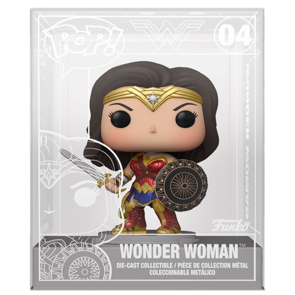 DC UNIVERSE: SUPER HEROES - DIE-CAST WONDER WOMAN WITH SWORD AND SHIELD (EXCLUSIVE) POP!