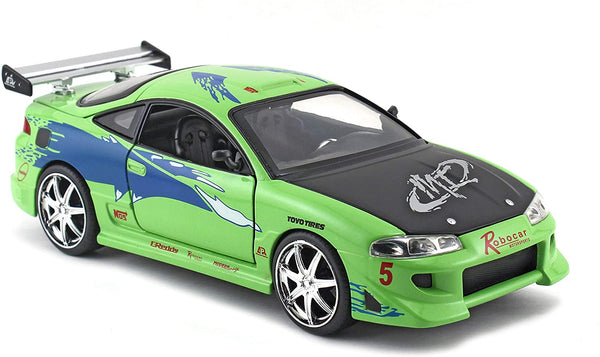 JADA TOYS: FAST & FURIOUS - BRIAN'S MITSUBISHI ECLIPSE (1: 24 SCALE GREEN DIE-CAST CAR)