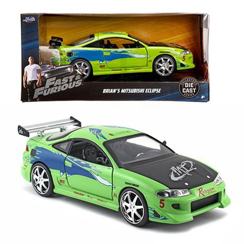 JADA TOYS: FAST & FURIOUS - BRIAN'S MITSUBISHI ECLIPSE (1: 24 SCALE GREEN DIE-CAST CAR)