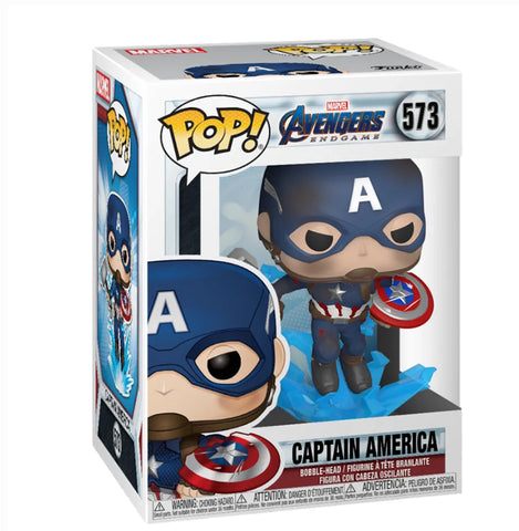 MARVEL: AVENGERS ENDGAME - CAPTAIN AMERICA (BROKEN SHIELD & MJOLNIR) POP!