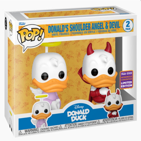 DISNEY: DONALD DUCK - DONALD'S SHOULDER ANGEL AND DEVIL (WONDROUS CONVENTION EXCLUSIVE) 2-PACK POP! SET