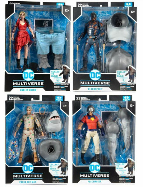 DC MULTIVERSE: THE SUICIDE SQUAD - KING SHARK BUILD-A-FIG WAVE 5 ACTION FIGURES