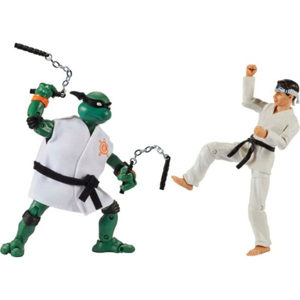 TEENAGE MUTANT NINJA TURTLES VS COBRA KAI - MICHELANGELO X DANIEL LARUSSO 2-PACK 6-INCH ACTION FIGURES