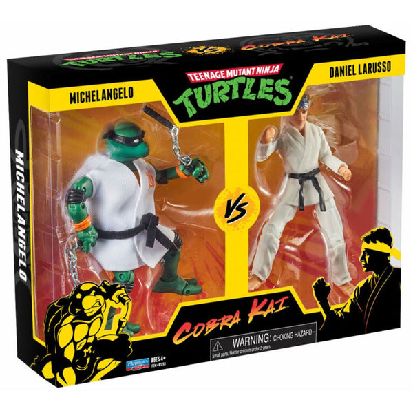 TEENAGE MUTANT NINJA TURTLES VS COBRA KAI - MICHELANGELO X DANIEL LARUSSO 2-PACK 6-INCH ACTION FIGURES