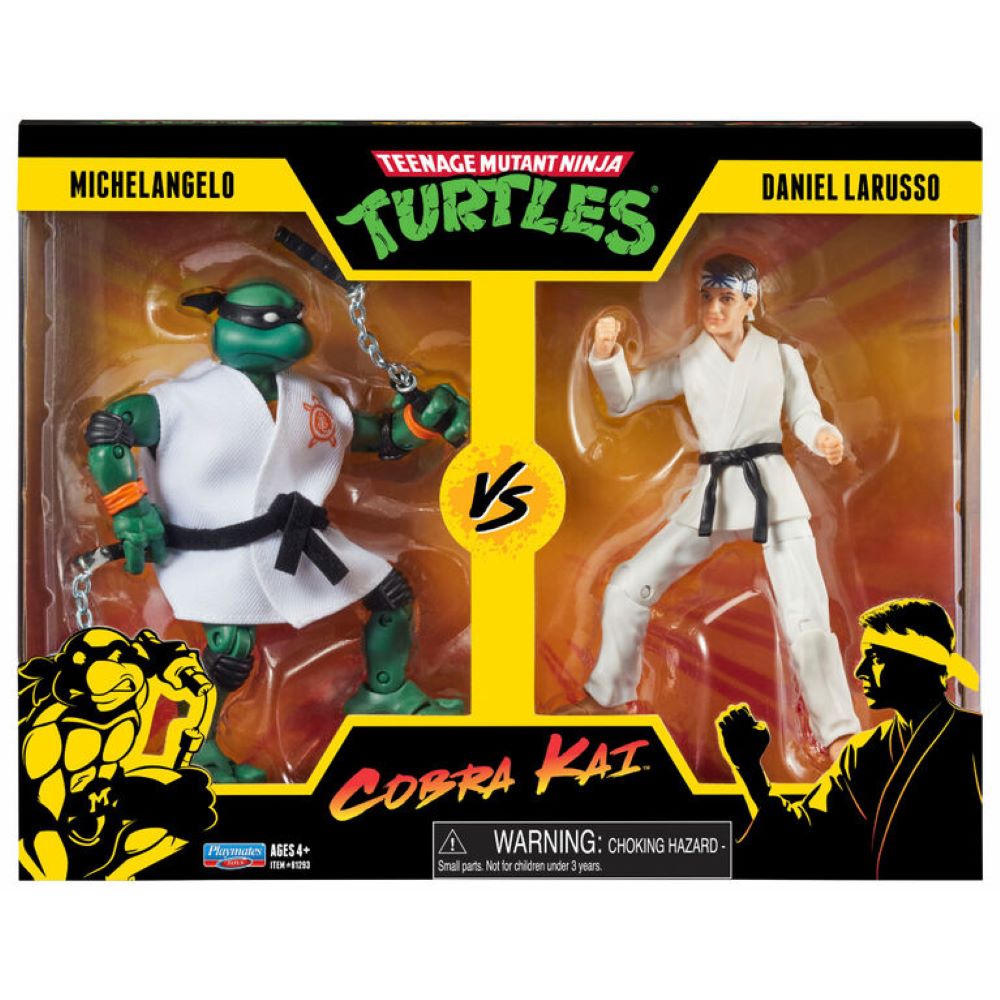 TEENAGE MUTANT NINJA TURTLES VS COBRA KAI - MICHELANGELO X DANIEL LARUSSO 2-PACK 6-INCH ACTION FIGURES