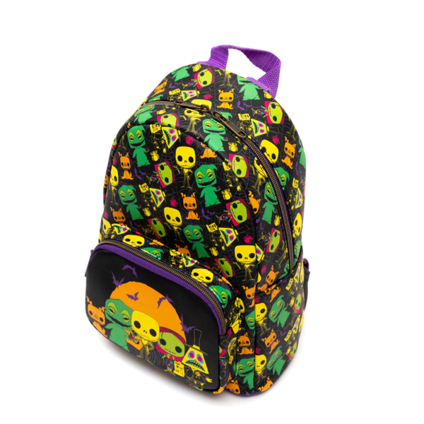 LOUNGEFLY x FUNKO: THE NIGHTMARE BEFORE CHRSITMAS - BLACK LIGHT CHARACTER POP! MINI BACKPACK