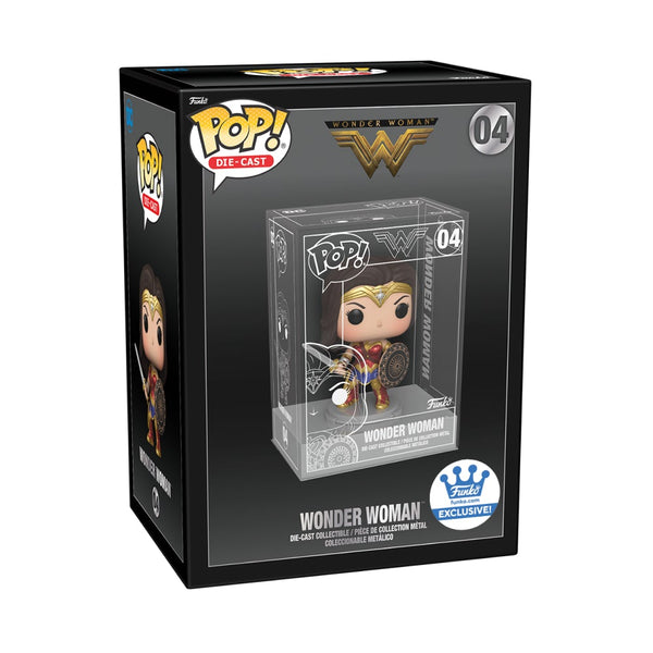 DC UNIVERSE: SUPER HEROES - DIE-CAST WONDER WOMAN WITH SWORD AND SHIELD (EXCLUSIVE) POP!